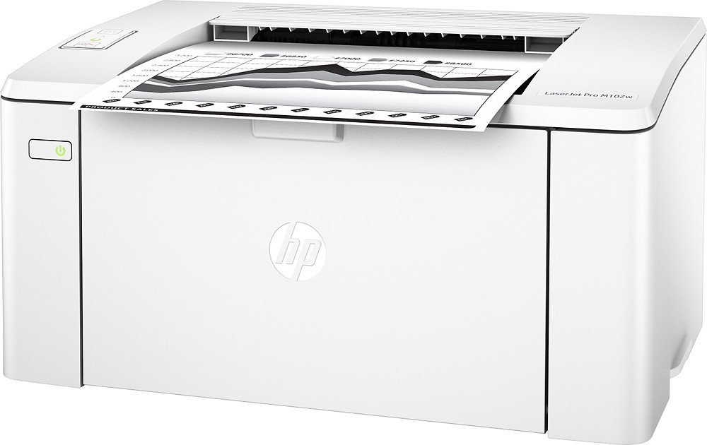 HP LaserJet Pro M102w BlackandWhite Wireless Printer N3 free image