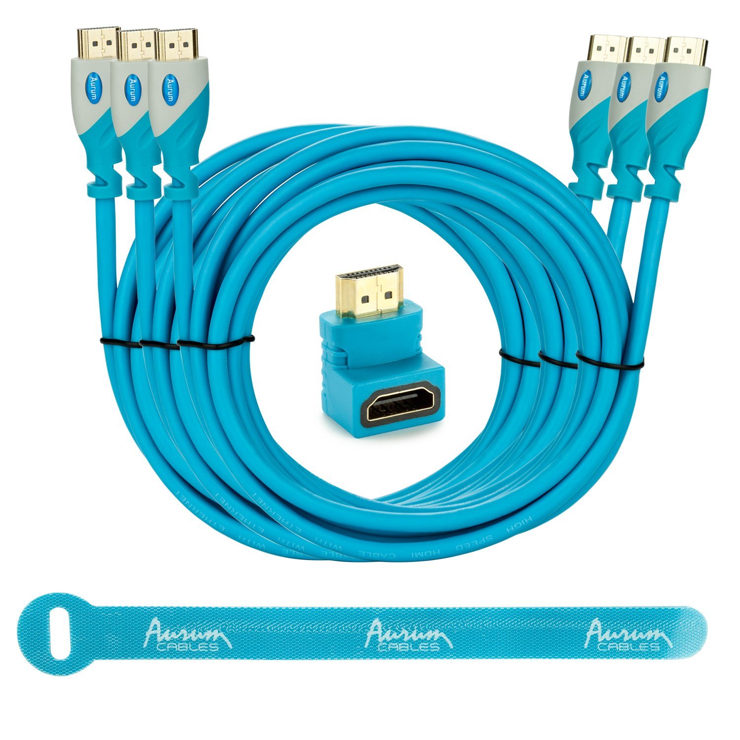 Aurum Pro Series Pack of 3 High Speed HDMI Cable (10 Ft) with