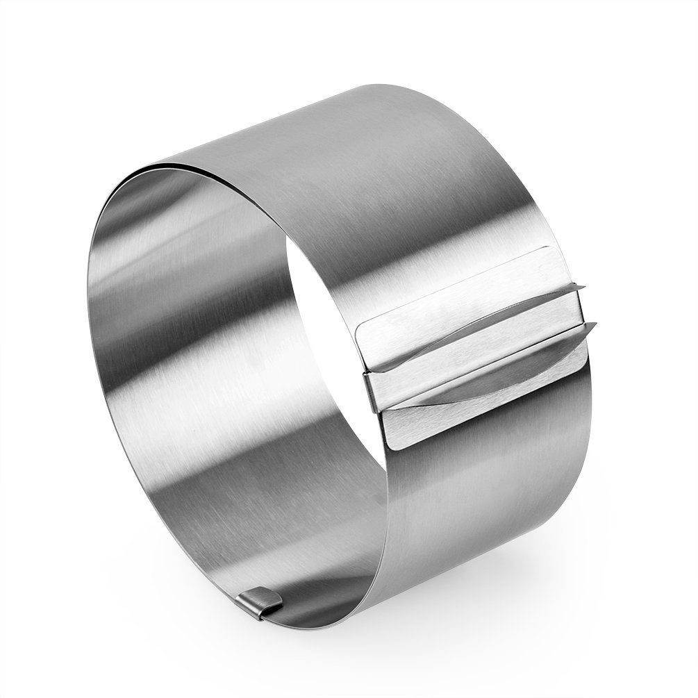 Yoofor Adjustable Stainless Steel Cake Ring 612 inch free image download