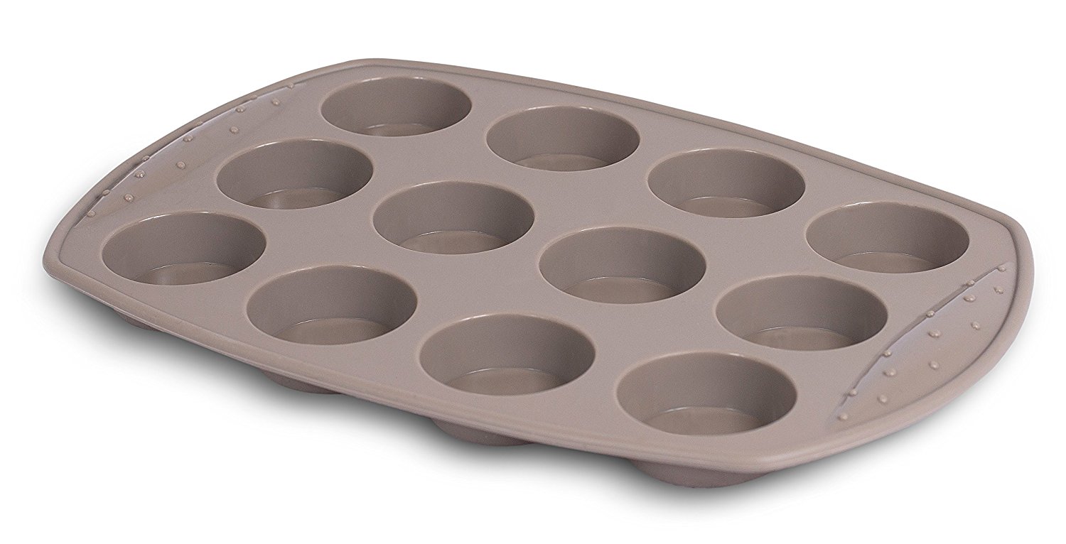 Best Silicone Muffin Pan 12 Cup Cupcake Tray Cake