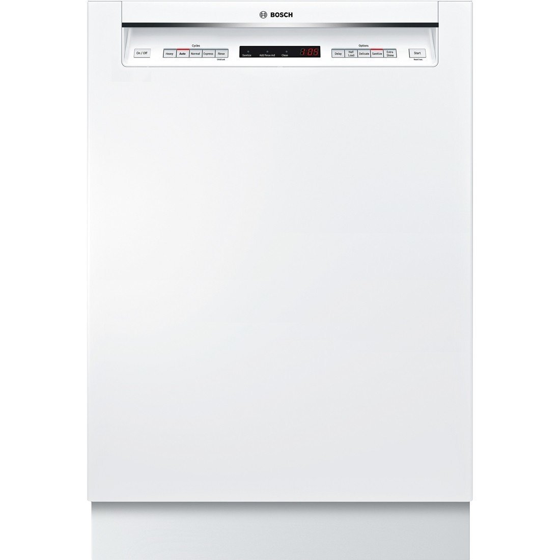 Bosch SHE65T52UC 500 24" White SemiIntegrated Dishwasher Energy Star