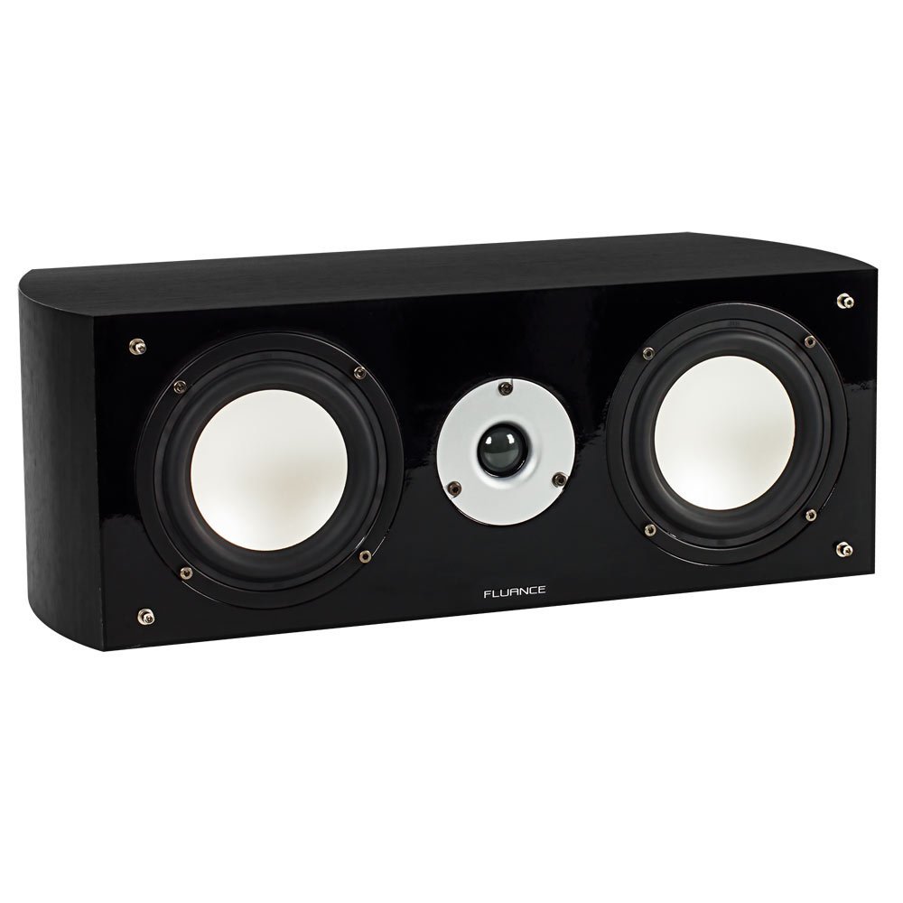 Fluance XL7C High Performance Twoway Center Channel Speaker for Home Theater Black Ash N2
