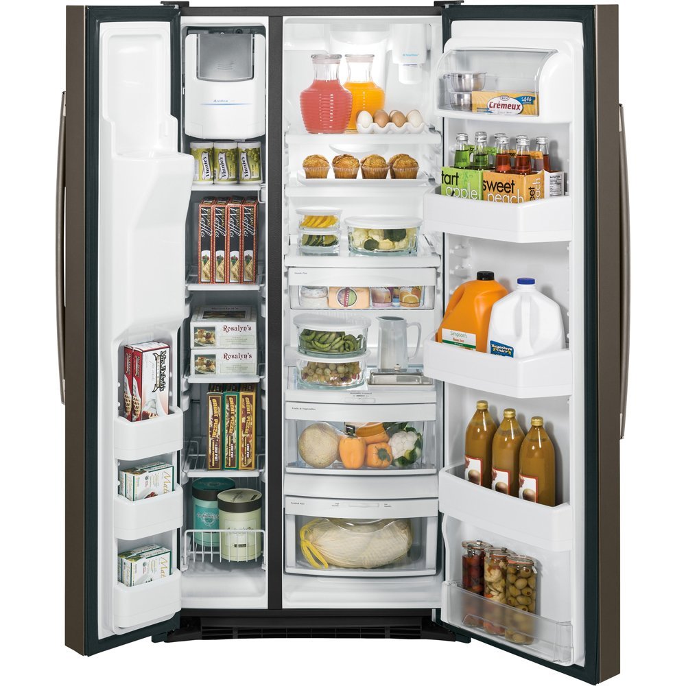GE GSS23HMHES 22.5 Cu. Ft. Slate SideBySide Refrigerator N4 free