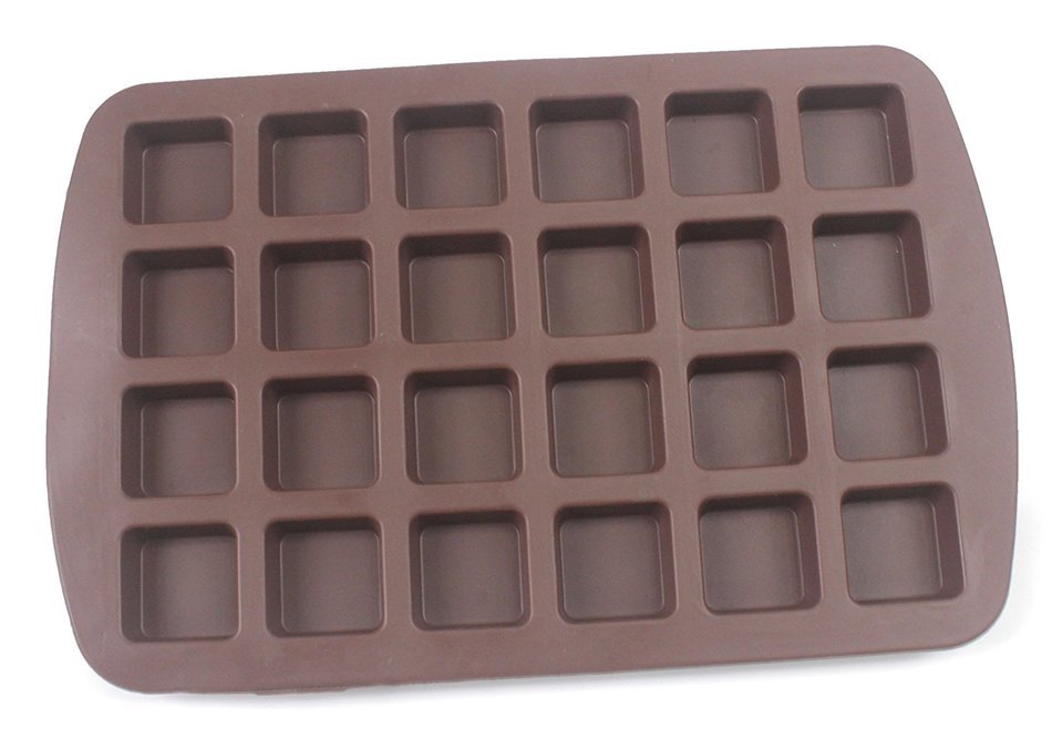 Qlife 24cavity Silicone Brownie Squares Baking Mold Cake Chocolate