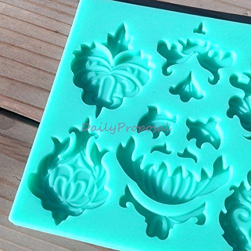 Vintage Flower Chandelier Silicone Embossing Mold Gum Paste Fondant