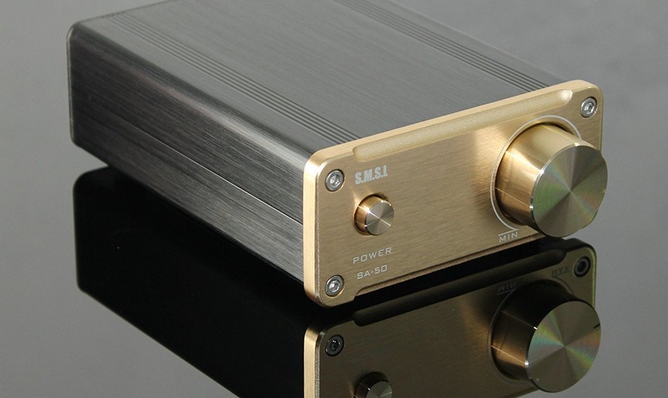 SMSL SA50 2x50W DAMP TDA7492 HiFi Stereo Amplifier + Power Adapter