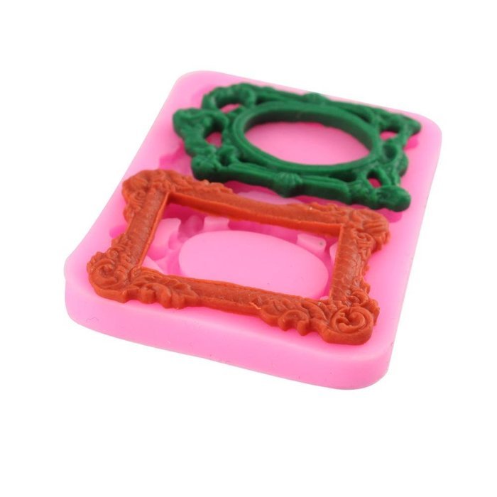 Mujiang Sugarcraft Mirror Frame Chocolate Candy Fondant Vintage