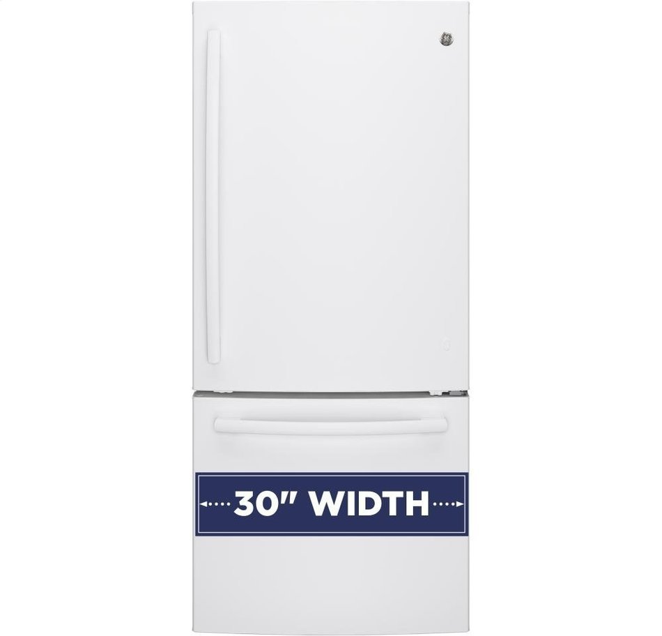 GE White Bottom Freezer Refrigerator N10 free image download
