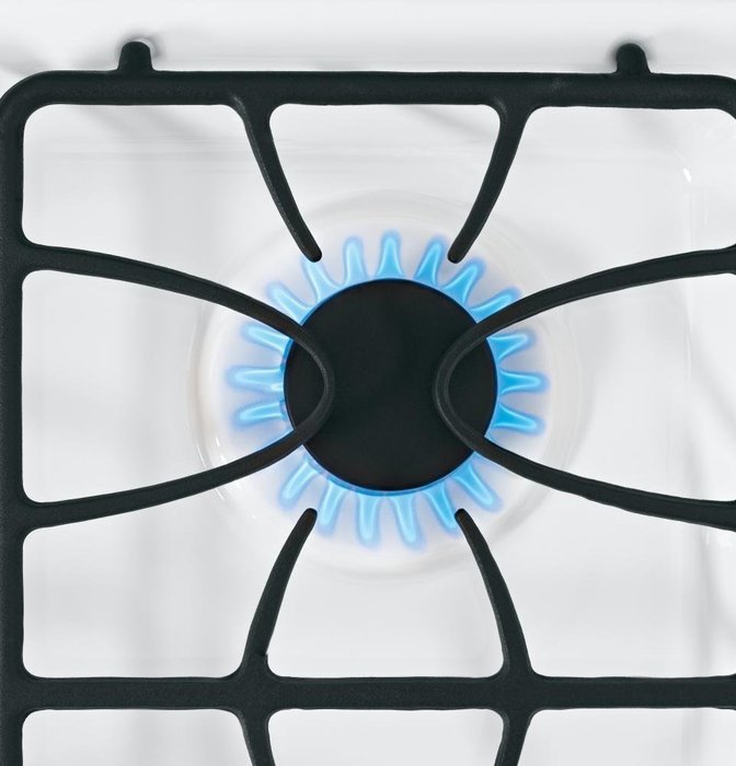JGP329DETWW 30" Wide 4 Sealed Burner Gas Cooktop, Matte Grates, DishwasherSafe Grates and Knobs
