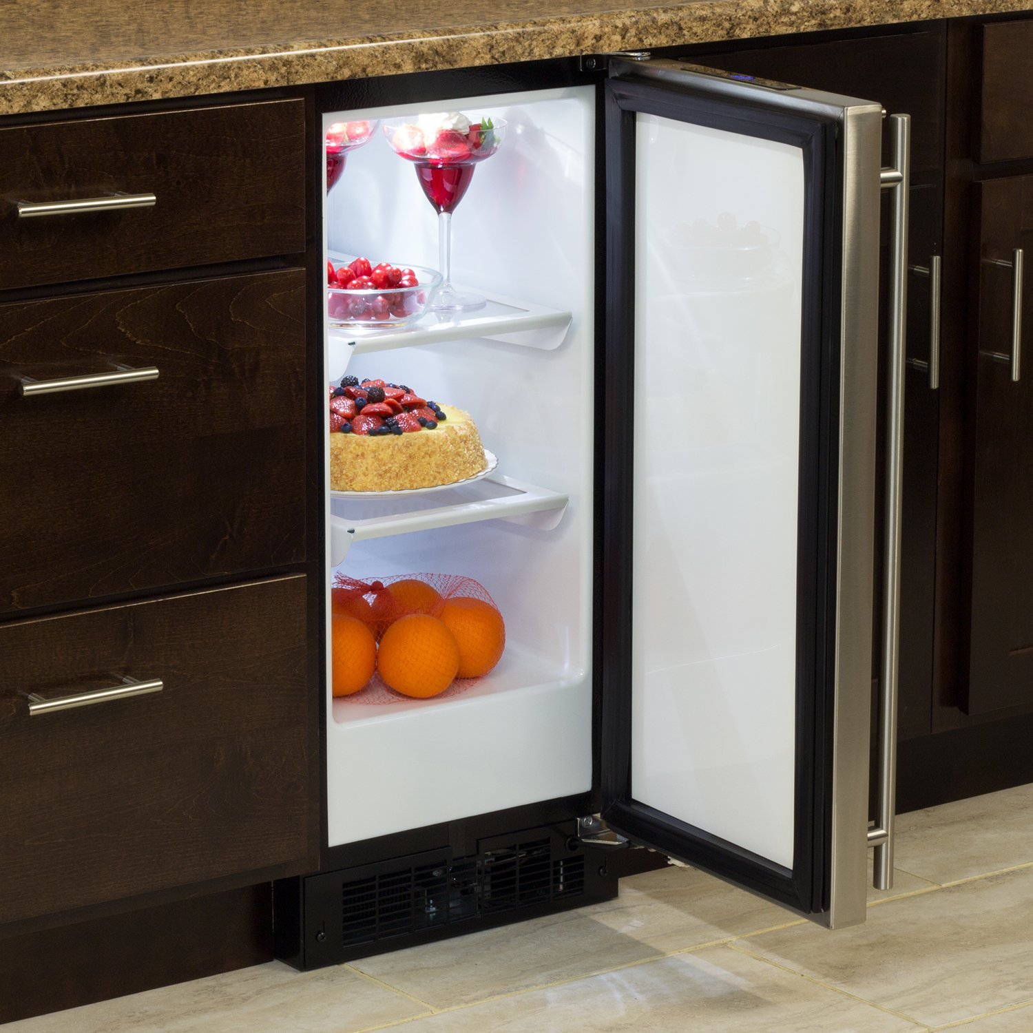 Marvel ML15BCG1RS Beverage Center, Glass Door, Right Hinge, 15Inch