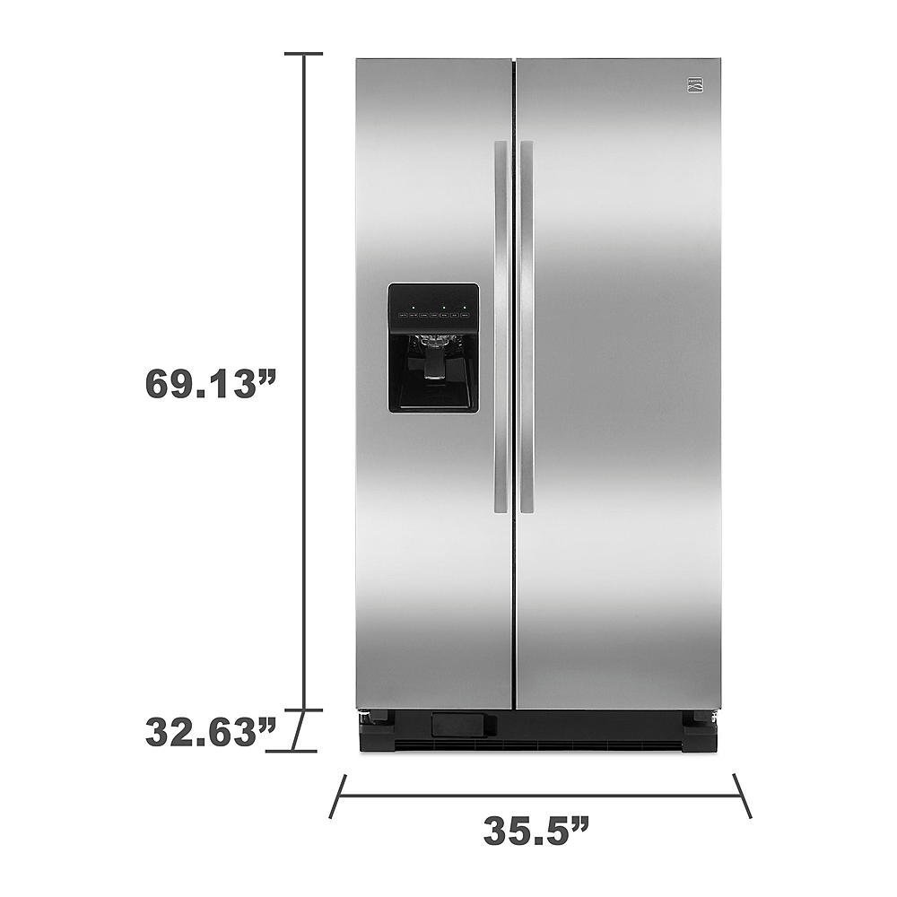 Kenmore 50023 25 cu. ft. SidebySide Refrigerator Stainless Steel