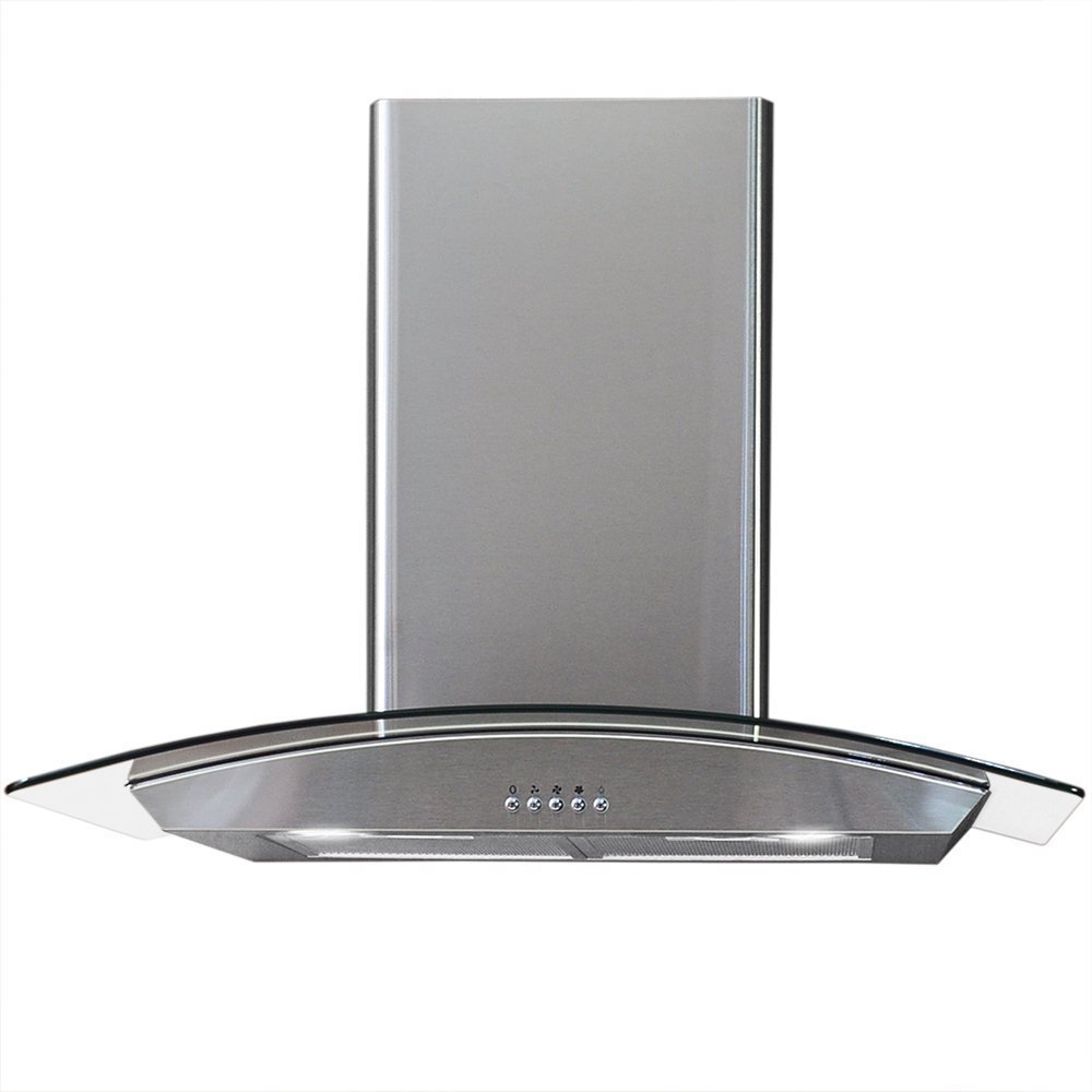 Toyofmine Kitchen Stainless Steel 36" Glass Wall Mount Range Hood Stove