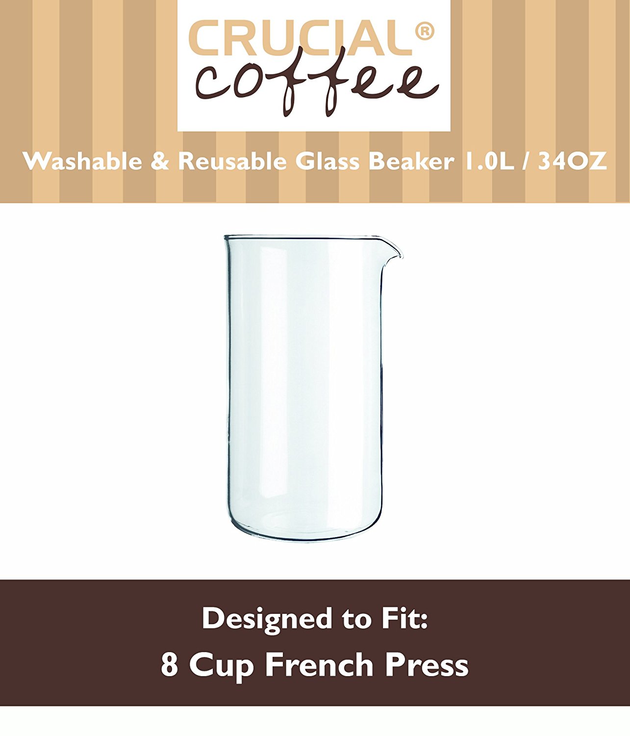 8 Cup (34 OZ) Universal Washable & Reusable Replacement French Press