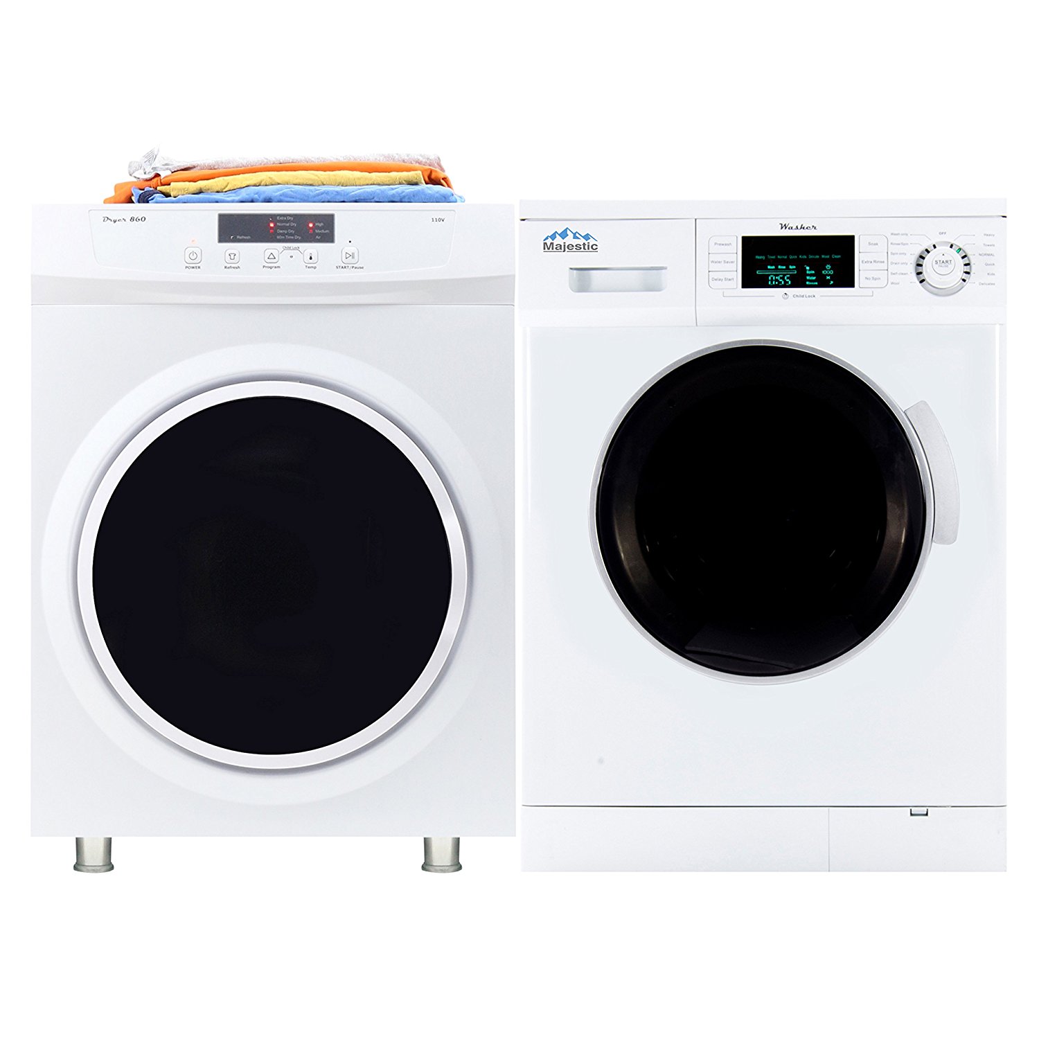 Majestic Stackable Compact Super Washer MJ824W and Compact Standard