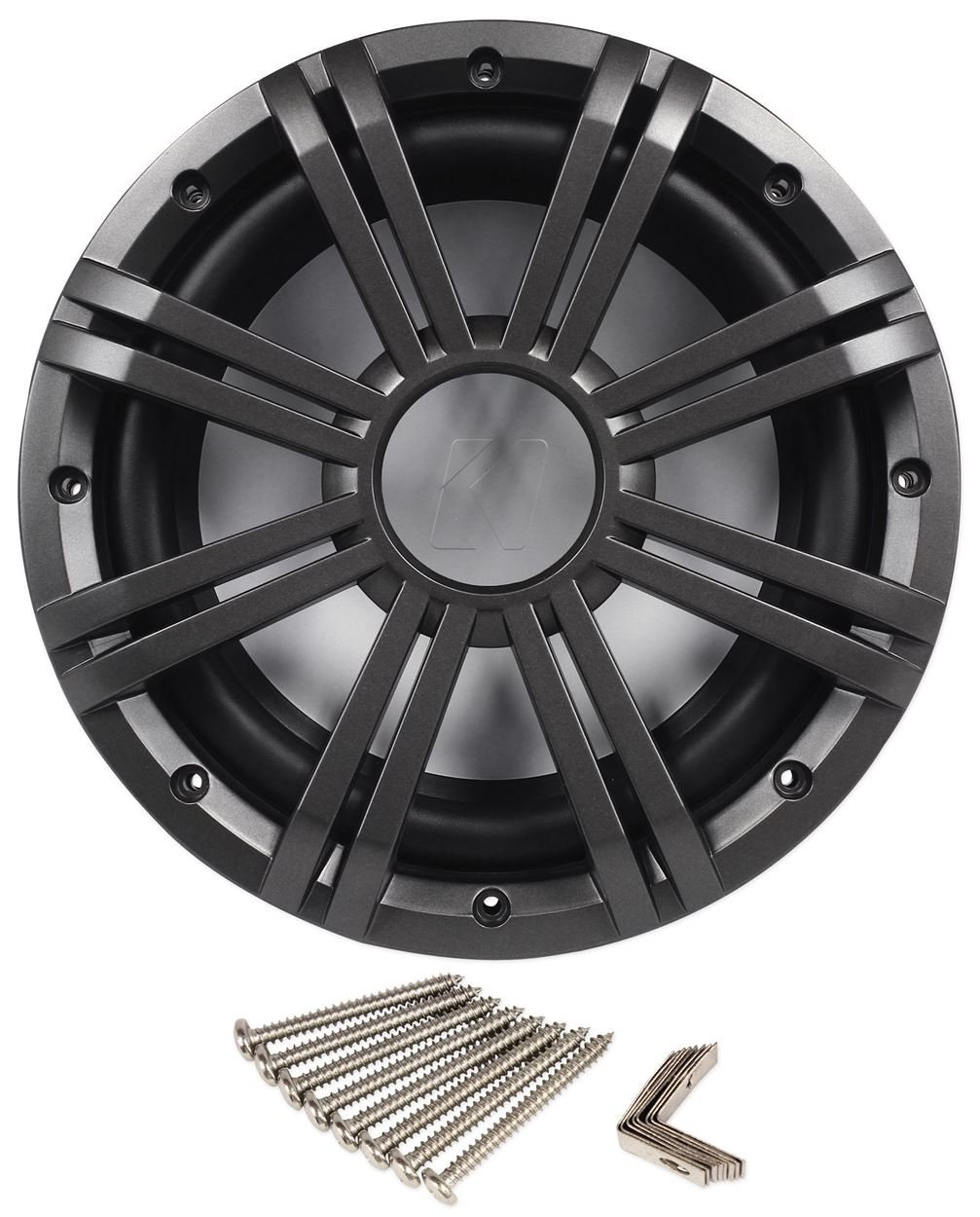 Kicker 10" 300W Marine Subwoofer+Kicker 10" Marine Sub White Grille+LED