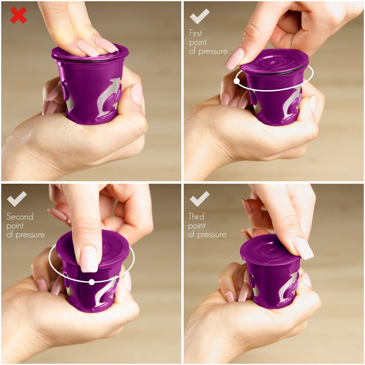 GOLOHO 5 Eco Reusable Kcups for Keurig Coffee Single Brewing system No