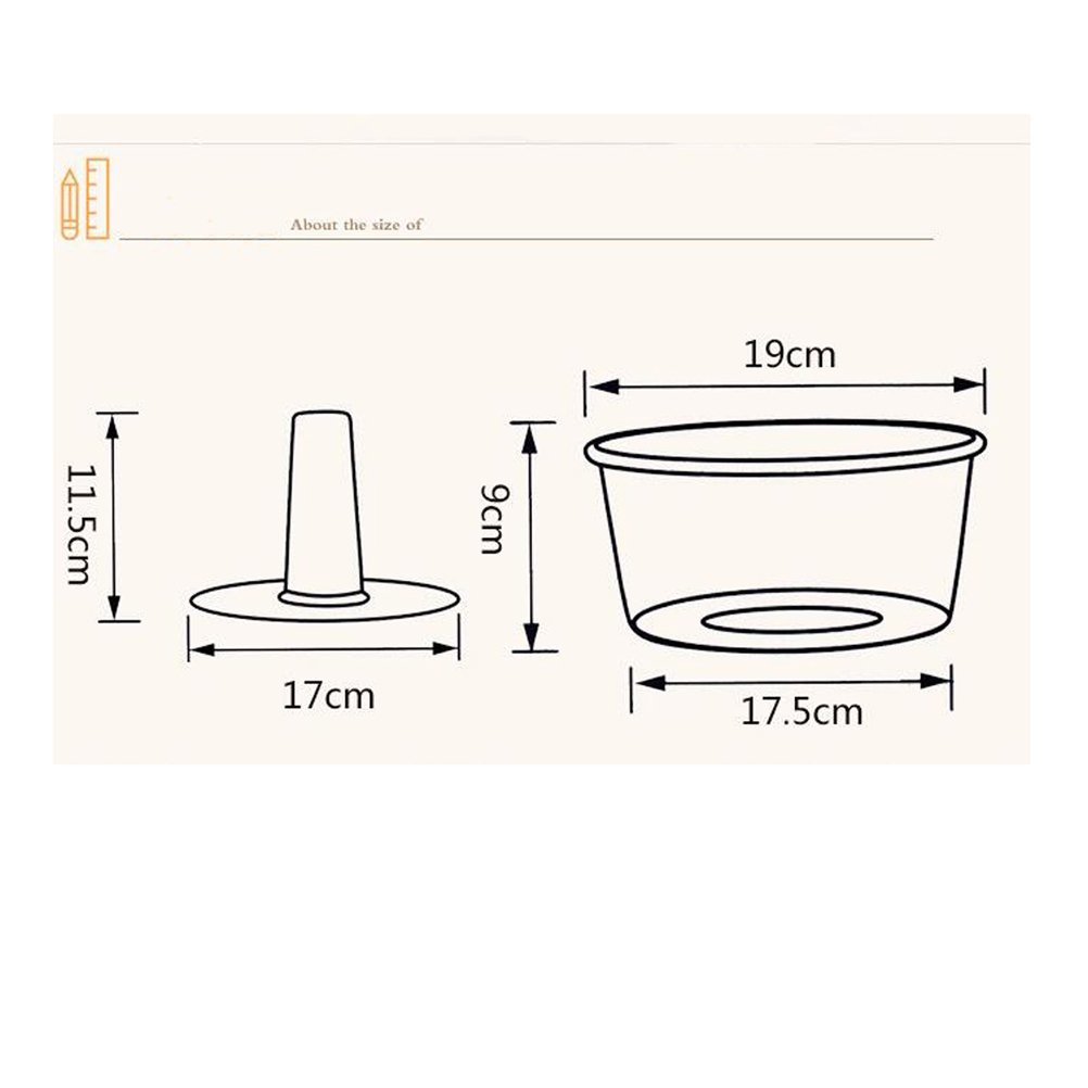 HABIBEE 7 Inch Hollow Chiffon Cakes Mold Aluminum Nonstick Cake Pan