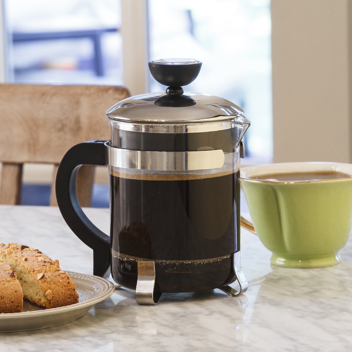 Primula 4Cup Classic Coffee Press Borosilicate Glass and Stainless