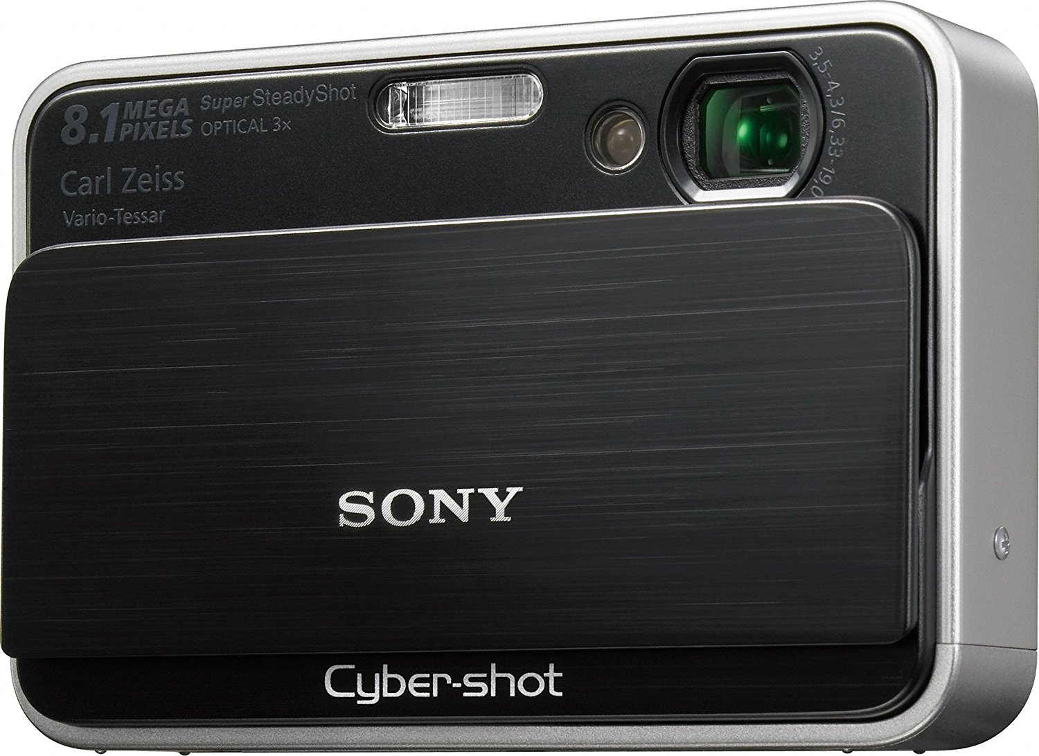 Sony Cybershot DSCT2 8MP Digital Camera with 3x Optical Zoom (Black