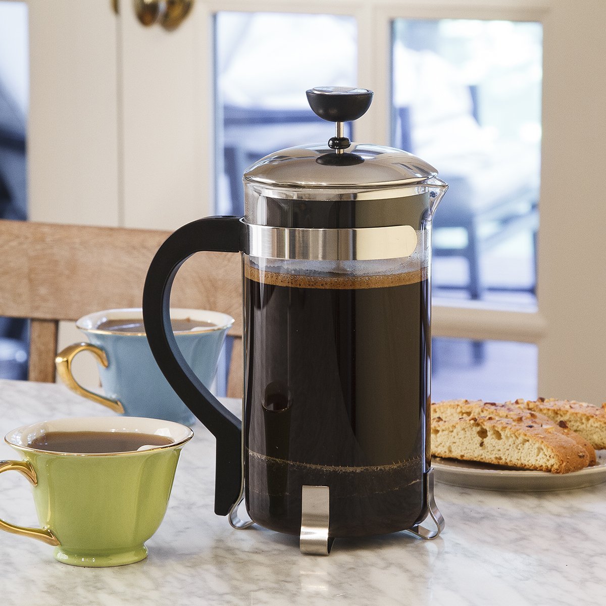 Primula 4Cup Classic Coffee Press Borosilicate Glass and Stainless