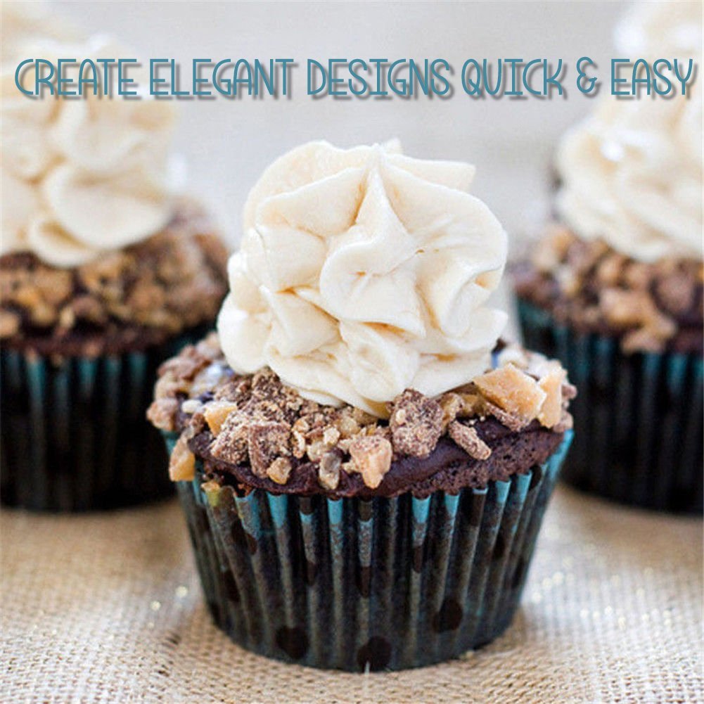 28 pcs Sphere Russian Piping Tips Set 21 Icing Tips (XXL Size) + FREE