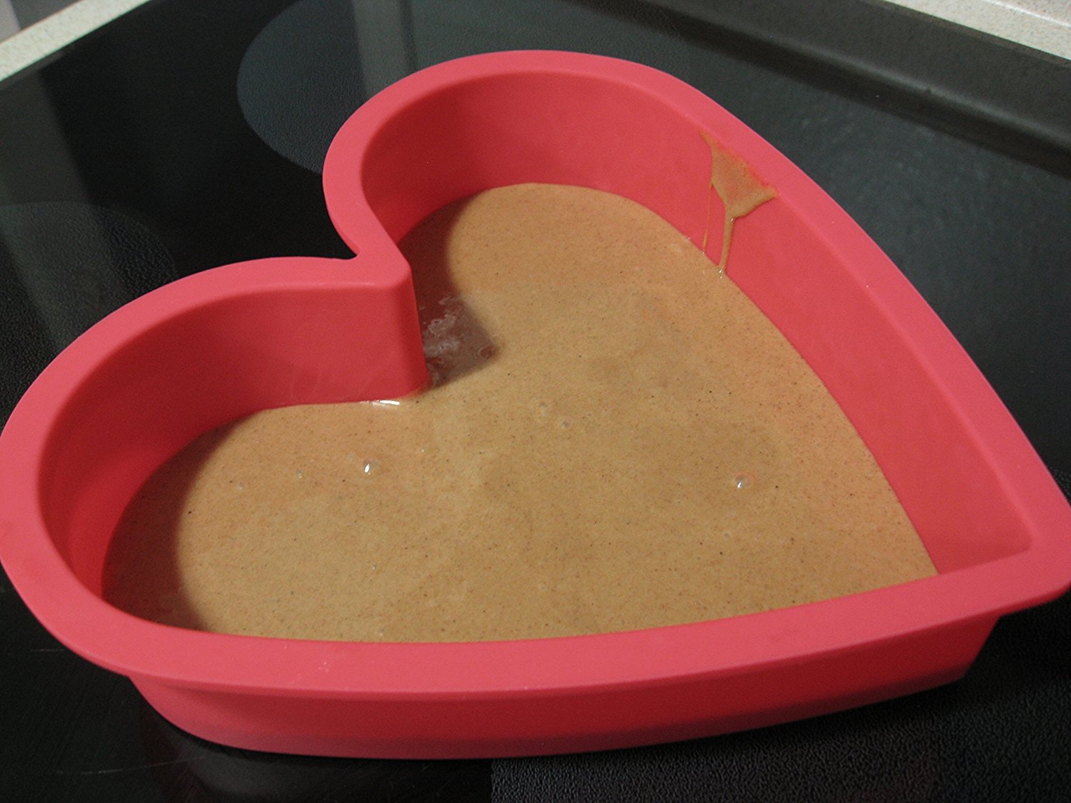 Red Heart Cake Pan cmsHome Premium Food Grade Silicone NonStick Non
