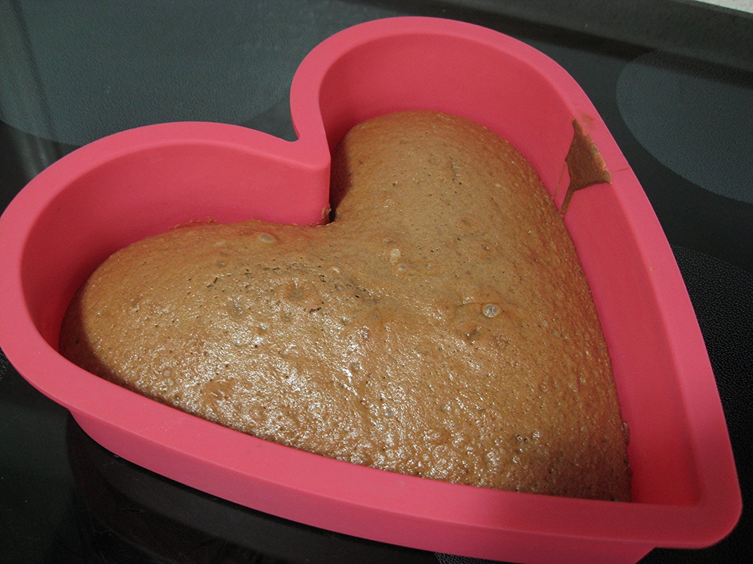 Red Heart Cake Pan cmsHome Premium Food Grade Silicone NonStick Non