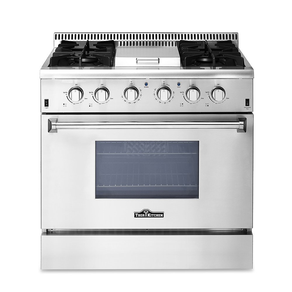 Anself THOR KITCHEN Stainless Steel Dual Fuel Range Professional Free