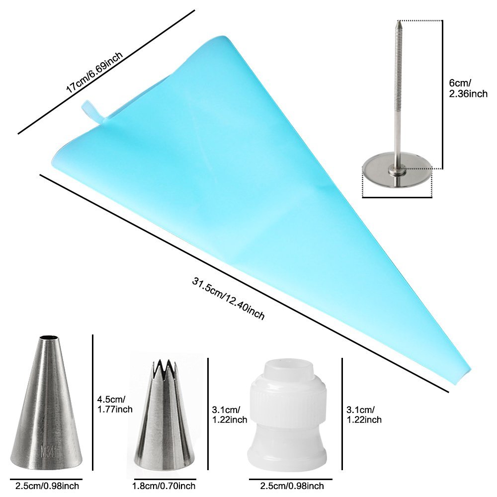 Piping Tips, MCIRCO Cake Decorating Supplies 57piece Stainless Steel