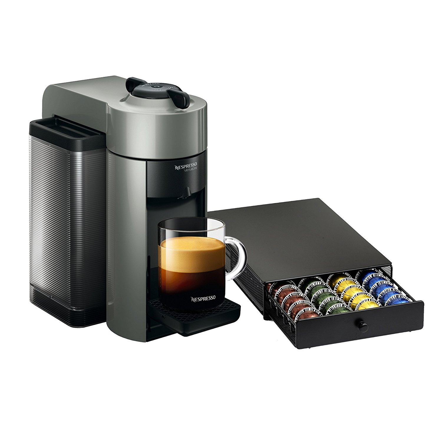 Nespresso VertuoLine Evoluo Grey Coffee and Espresso Maker with 40
