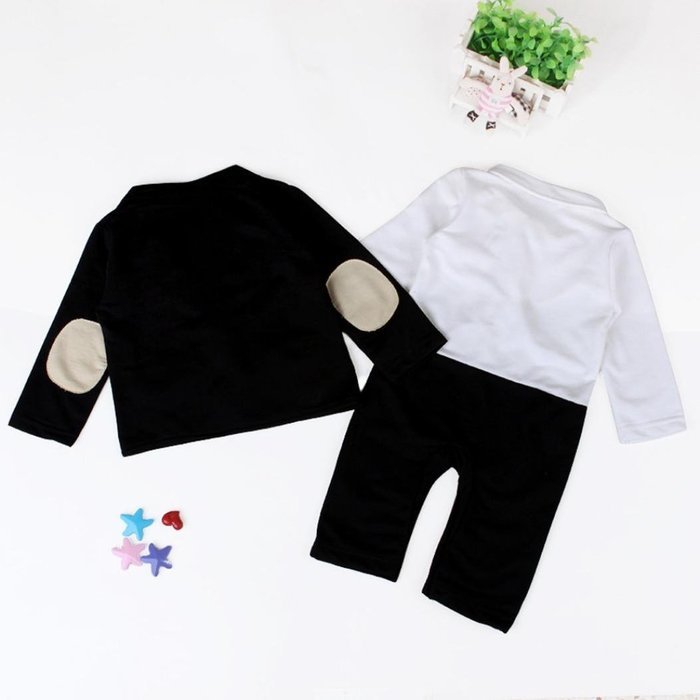 Baby Boy Jacket,Laimeng Baby Boy Gentleman Suit Rompers Jumpsuit +Coat Jacket Kids Clothes (90