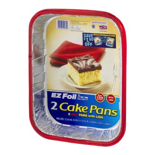 EZ Foil By Hefty Cake Pans With Lids Red 2 ct free image download