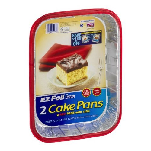 EZ Foil By Hefty Cake Pans With Lids Red 2 ct N2 free image download
