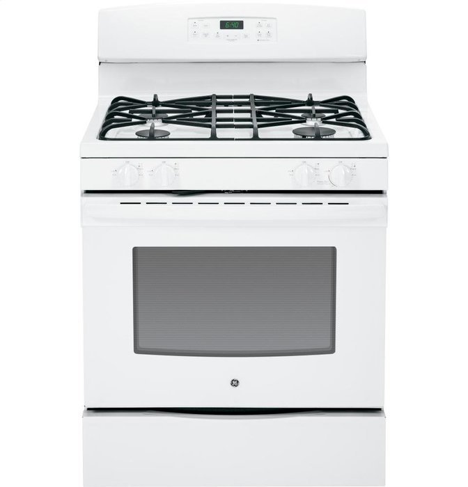 GE JGB640DEFWW 30" White Gas Sealed Burner Range free image download