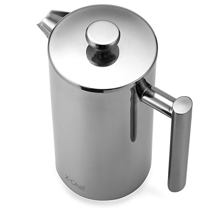 French Press, XChef Double Wall Stainless Steel Coffee Maker Camping