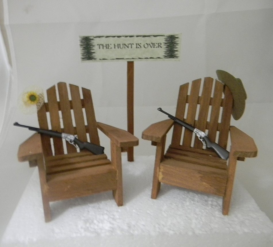 Wedding Country Western Reception Adirondack Chairs Cake Topper free