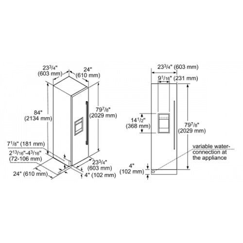 Thermador 24 In. Panel Ready Freezer Column T24ID800LP N2 free image