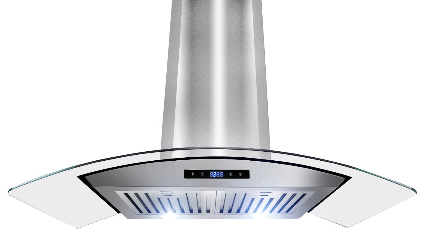 AKDY 30" Wall Mount Stainless Steel Glass Range Hood Az668as75 Touch