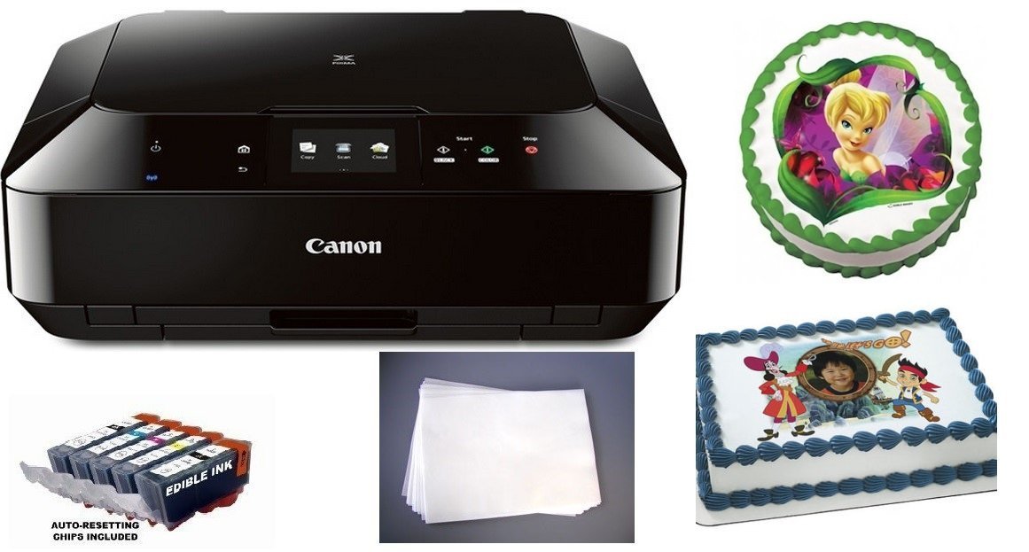 Canon Edible Printer Package Printer, Ink, Paper, & Icing Sheets free