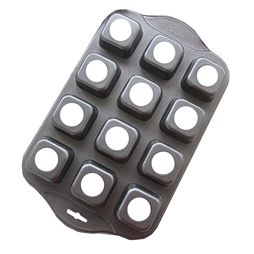 Befamous 12 Cups Nonstick Muffin Cupcake Pan Removable Bottoms Round