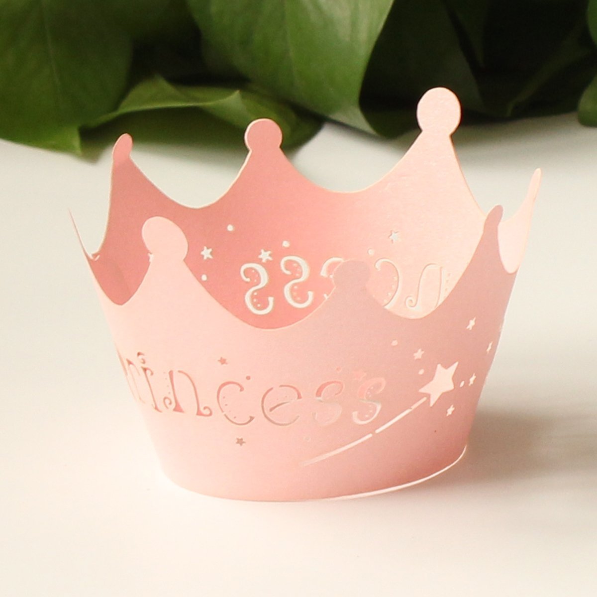 24pcs Pink Princess Crown Cupcake Wrappers Cases Wedding Christening