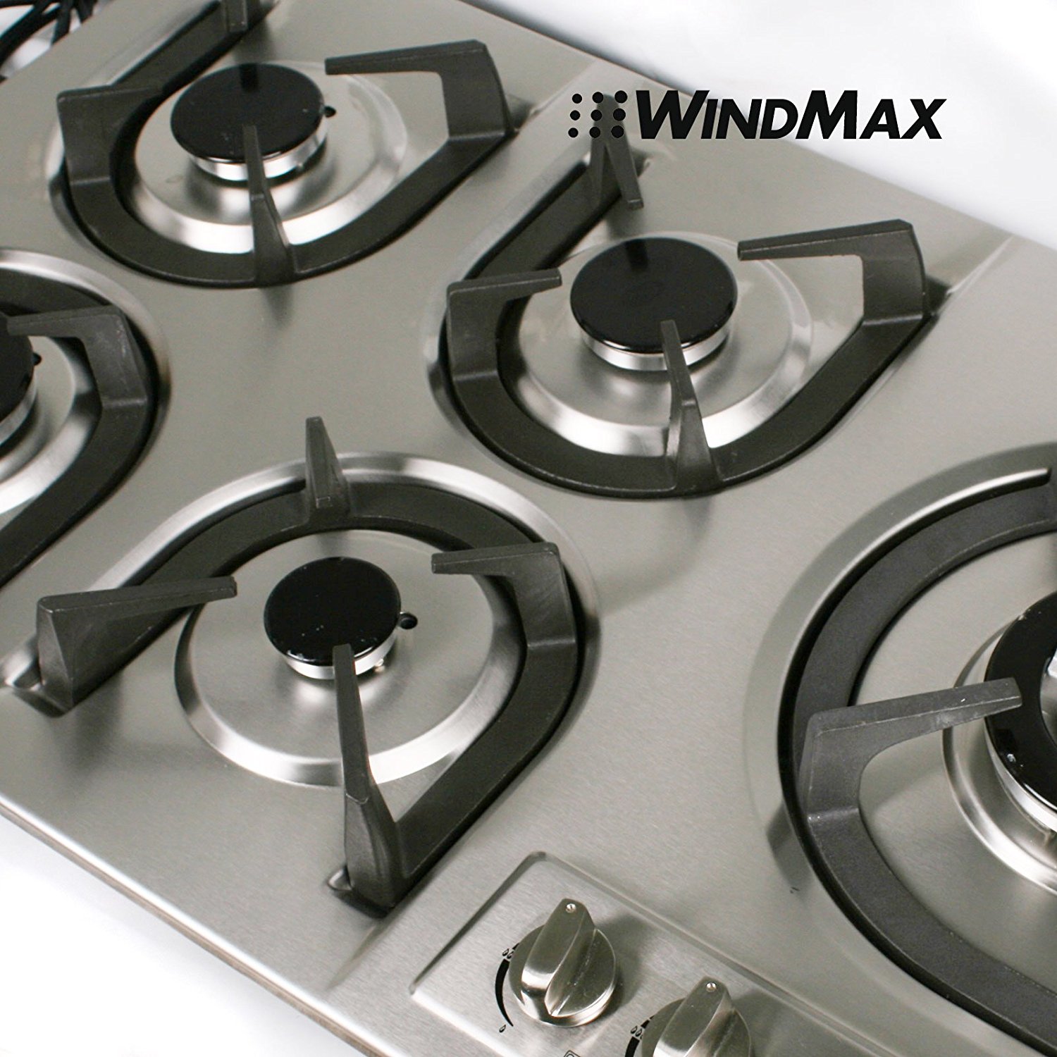 Windmax Hot 34" Stainless Steel Builtin 5 Burner Stove Gas Hob Cooktop