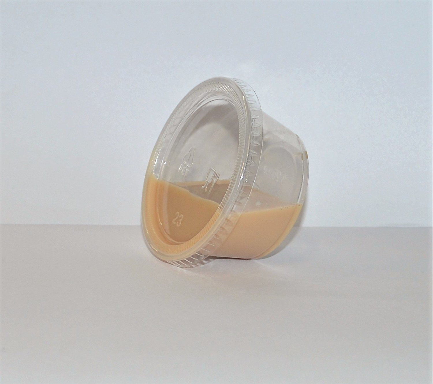 PARA 3.25 oz Plastic Souffle Portion Cup with lids, Clear, 100/Pack