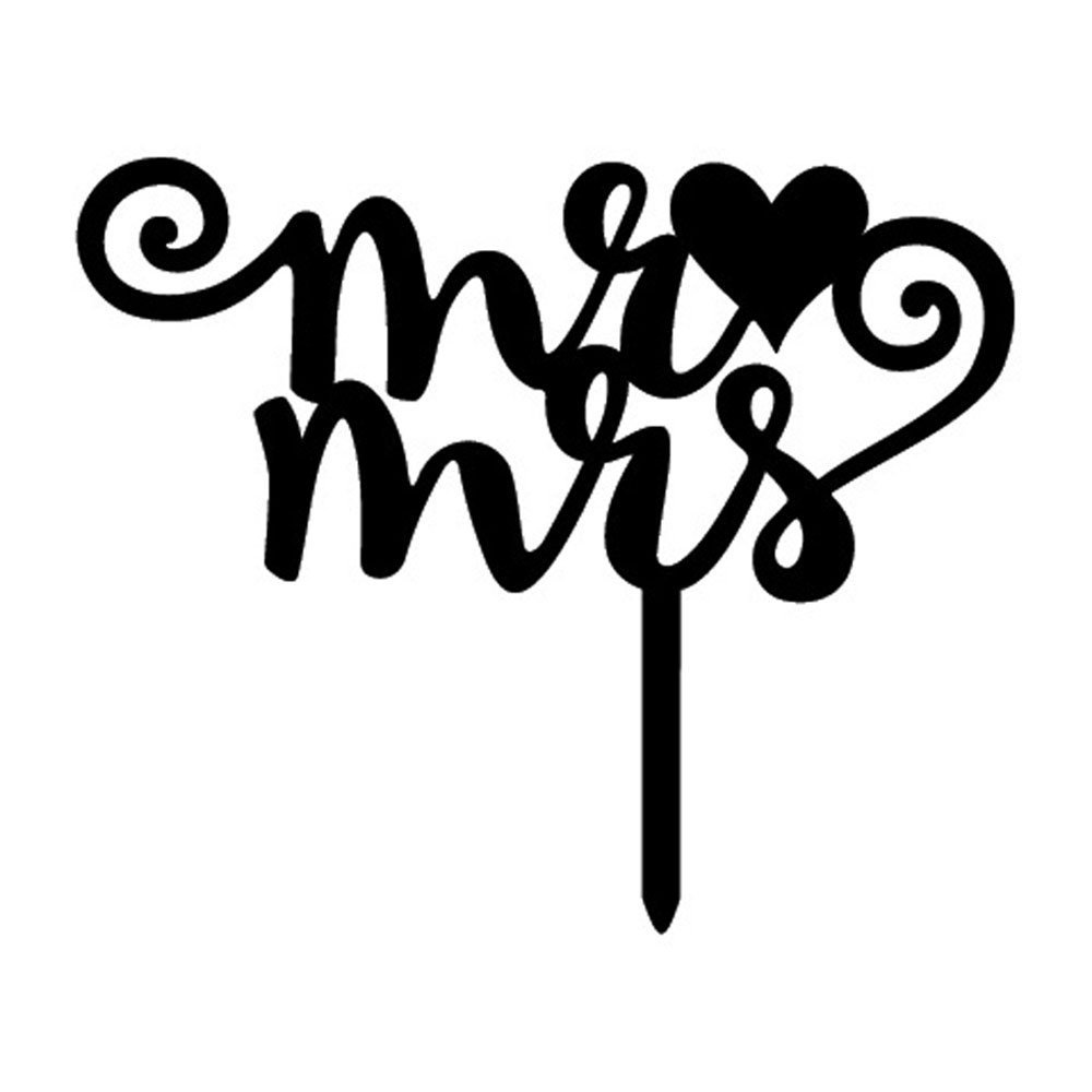 Ecape Acrylic Wedding Cake Topper Wedding Monogram Mr and Mrs Cake Topper With Maple Leaf N8