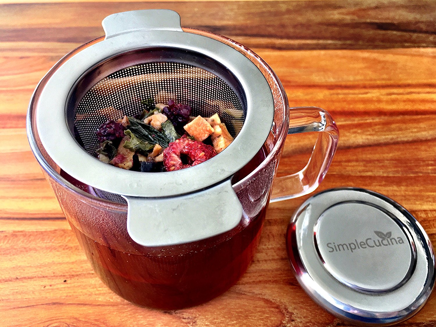 Tea Infuser by SimpleCucina Easy to Use Stainless Steel Strainer for