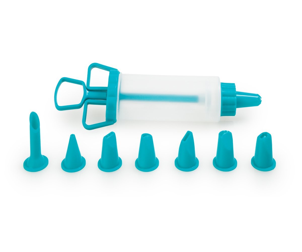 Holstein Housewares HB07015E Icing Set with 8 Decorating Tips Teal