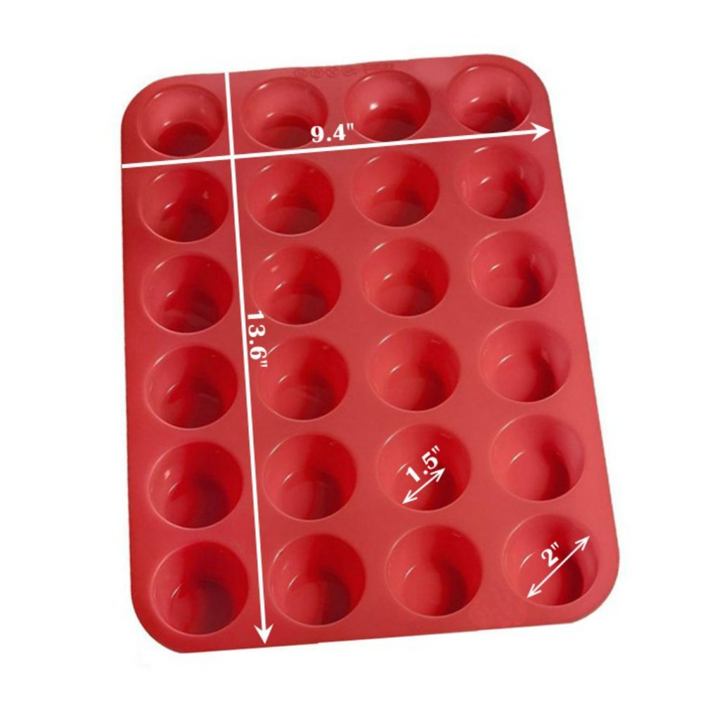 MJBAKERS Mini Muffin Pan 24 Cups Premium Perfect Portion Control