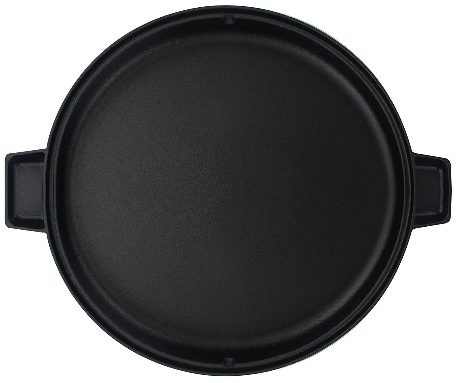 Cast Iron Griddle Pizza Pan Pre Seasoned Grill (New Design), Black by