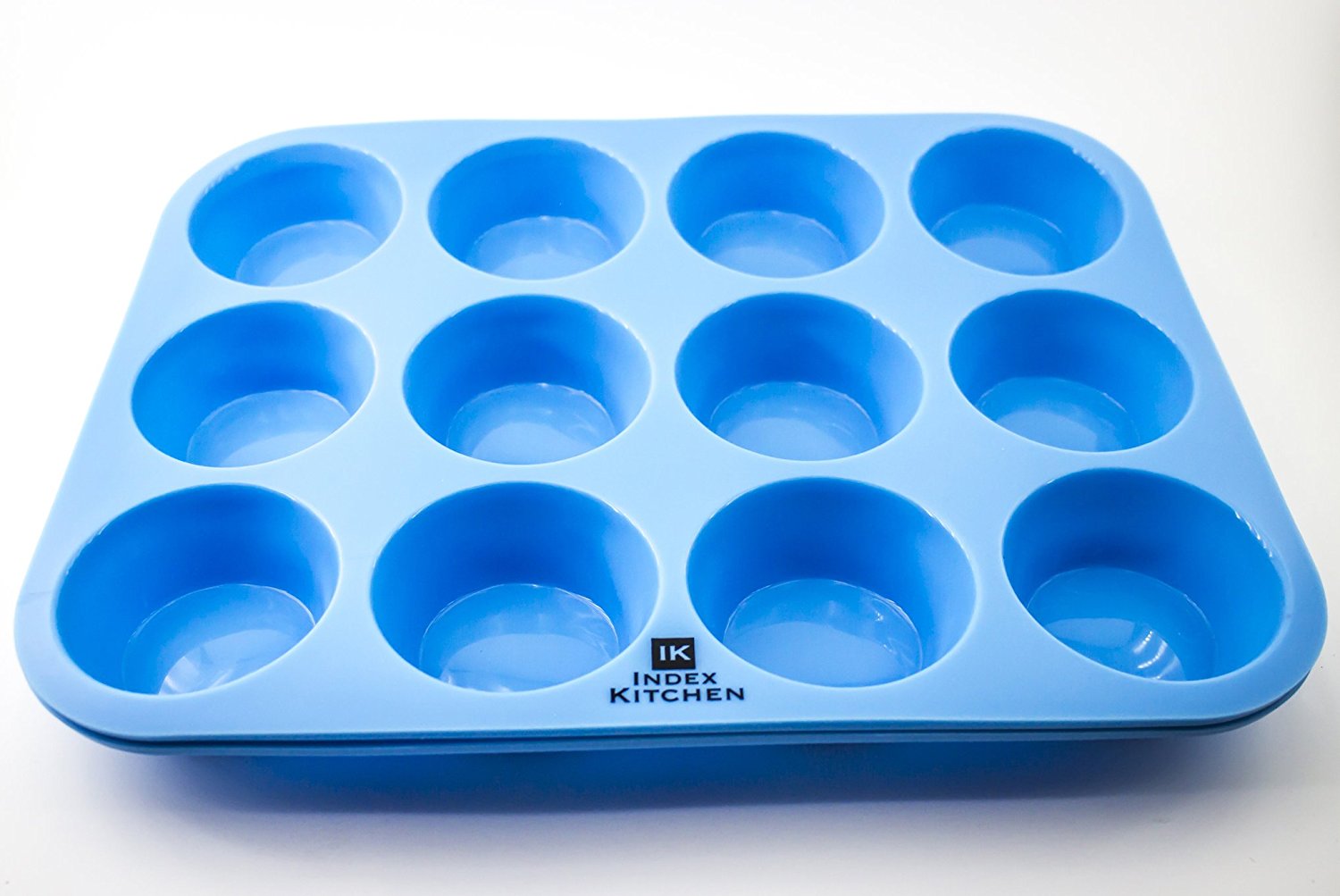 (2 pans) Silicone 12 Cup Muffin Pan ; Easy to Clean; Dishwasher Safe