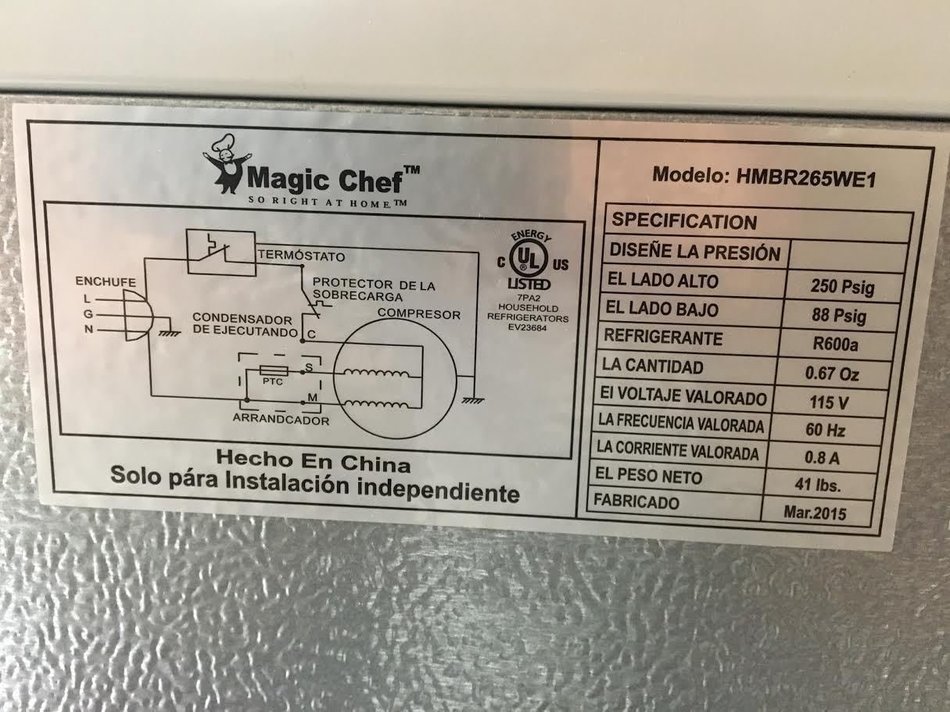 Magic Chef 2.6 cu. ft. Mini Refrigerator in White, ENERGY STAR free